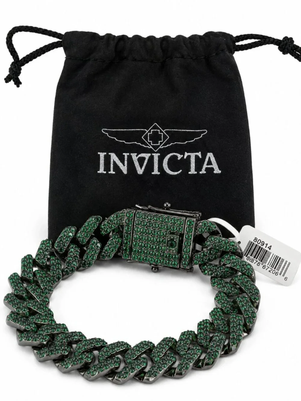 Invicta Elements Men’s XL Drip Chain Bracelet Money Green 80914 NWT